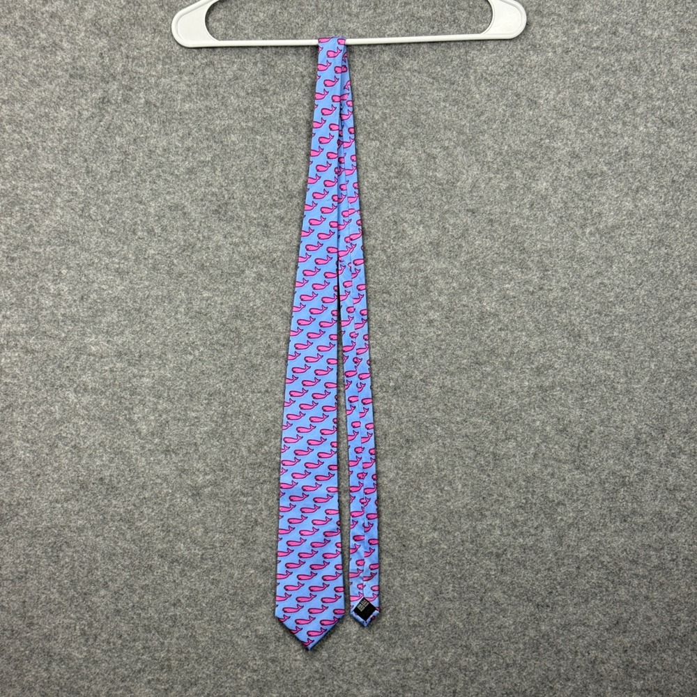 Cape Cod Neckwear Mens Silk Tie Whale Pattern Blue Nautical Preppy Accessory